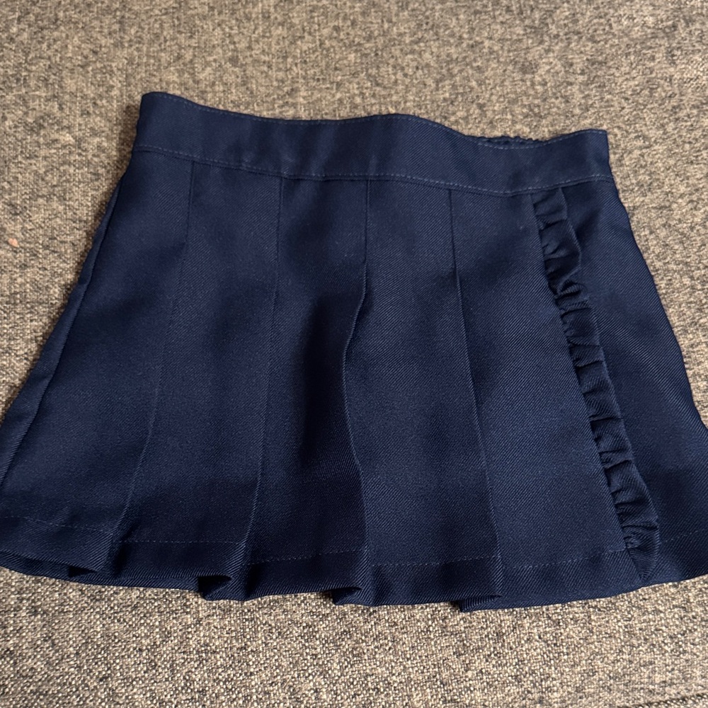 Navy Blue Pleated Uniform Skirt